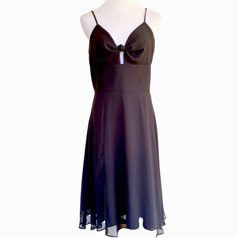 Dress the Population Little Black Dress with Bow Cut Out Detail